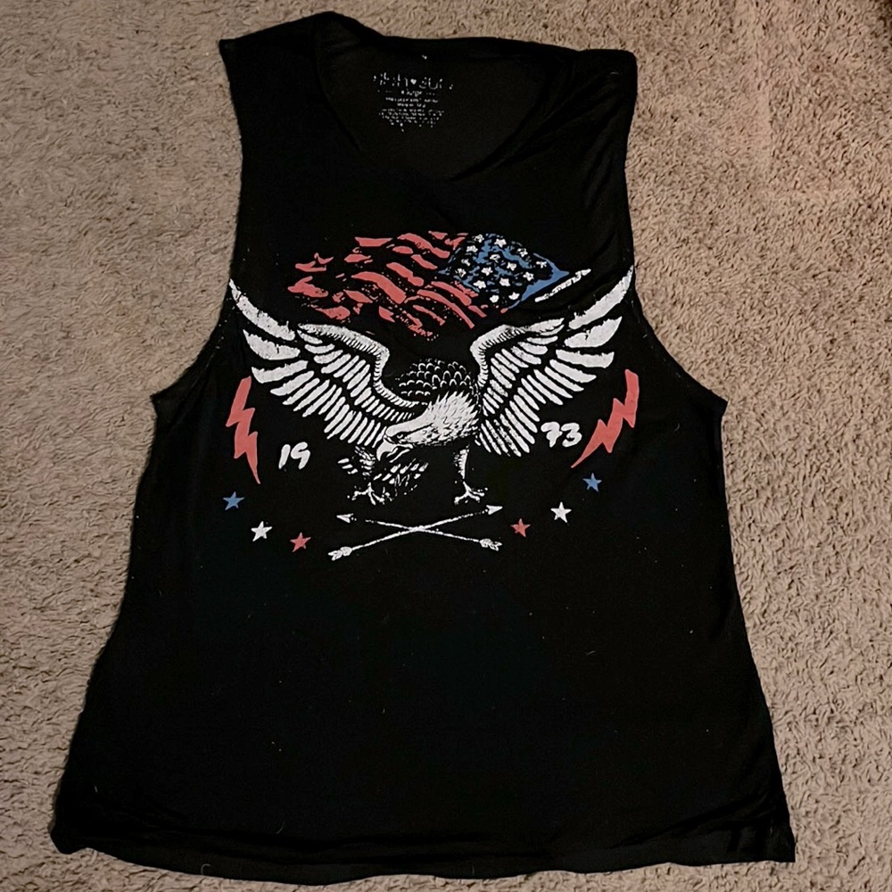 Fifth Sun black Eagle tank top/ muscle tank, size XL